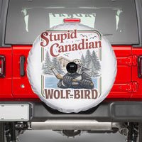 Stupid Canadian Wolf Bird Spare Tire Cover Vintage Heated Hookey Loon Meme