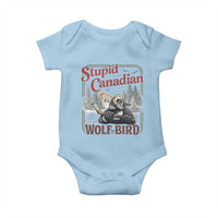 Stupid Canadian Wolf Bird Baby Onesie Vintage Heated Hookey Loon Meme
