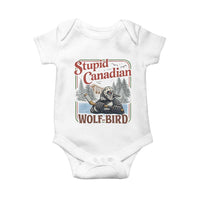 Stupid Canadian Wolf Bird Baby Onesie Vintage Heated Hookey Loon Meme
