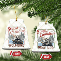 Stupid Canadian Wolf Bird Ceramic Ornament Vintage Heated Hookey Loon Meme