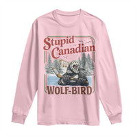 Stupid Canadian Wolf Bird Long Sleeve Shirt Vintage Heated Hookey Loon Meme