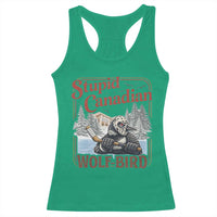 Stupid Canadian Wolf Bird Racerback Tank Top Vintage Heated Hookey Loon Meme