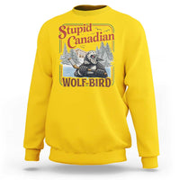 Stupid Canadian Wolf Bird Sweatshirt Vintage Heated Hookey Loon Meme
