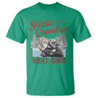 Stupid Canadian Wolf Bird T Shirt Vintage Heated Hookey Loon Meme