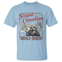 Stupid Canadian Wolf Bird T Shirt Vintage Heated Hookey Loon Meme