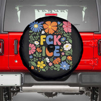 Fck Ice Spare Tire Cover Funny Boho Floral Resist Retro Pro Immigration