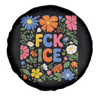 Fck Ice Spare Tire Cover Funny Boho Floral Resist Retro Pro Immigration