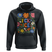 Fck Ice Hoodie Funny Boho Floral Resist Retro Pro Immigration