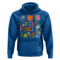Fck Ice Hoodie Funny Boho Floral Resist Retro Pro Immigration