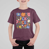 Fck Ice T Shirt For Kid Funny Boho Floral Resist Retro Pro Immigration
