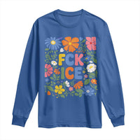 Fck Ice Long Sleeve Shirt Funny Boho Floral Resist Retro Pro Immigration