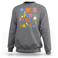 Fck Ice Sweatshirt Funny Boho Floral Resist Retro Pro Immigration