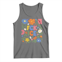 Fck Ice Tank Top Funny Boho Floral Resist Retro Pro Immigration