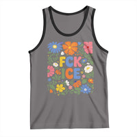 Fck Ice Tank Top Funny Boho Floral Resist Retro Pro Immigration