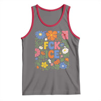 Fck Ice Tank Top Funny Boho Floral Resist Retro Pro Immigration