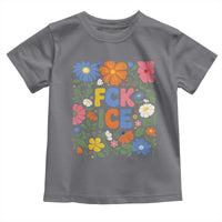 Fck Ice Toddler T Shirt Funny Boho Floral Resist Retro Pro Immigration