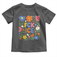 Fck Ice Toddler T Shirt Funny Boho Floral Resist Retro Pro Immigration