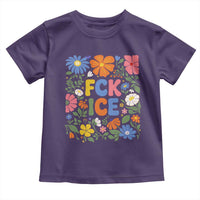 Fck Ice Toddler T Shirt Funny Boho Floral Resist Retro Pro Immigration