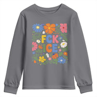 Fck Ice Youth Sweatshirt Funny Boho Floral Resist Retro Pro Immigration