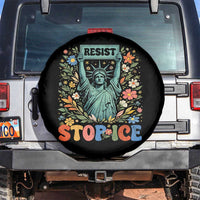 Stop ICE Spare Tire Cover Funny Statue of Liberty Boho Floral Resist Retro