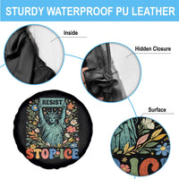 Stop ICE Spare Tire Cover Funny Statue of Liberty Boho Floral Resist Retro