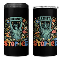 Stop ICE 4 in 1 Can Cooler Tumbler Funny Statue of Liberty Boho Floral Resist Retro