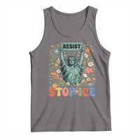 Stop ICE Tank Top Funny Statue of Liberty Boho Floral Resist Retro