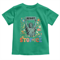 Stop ICE Toddler T Shirt Funny Statue of Liberty Boho Floral Resist Retro