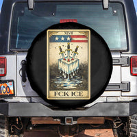 Fck Ice Spare Tire Cover Retro Tarot Card FDT Protest Satirical Graphic