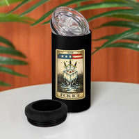Fck Ice 4 in 1 Can Cooler Tumbler Retro Tarot Card FDT Protest Satirical Graphic