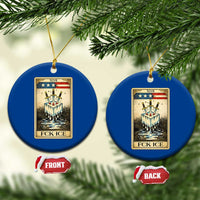 Fck Ice Ceramic Ornament Retro Tarot Card FDT Protest Satirical Graphic