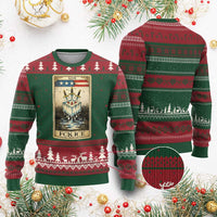 Fck Ice Ugly Christmas Sweater Retro Tarot Card FDT Protest Satirical Graphic