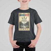 Fck Ice T Shirt For Kid Retro Tarot Card FDT Protest Satirical Graphic