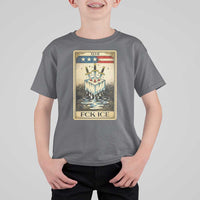 Fck Ice T Shirt For Kid Retro Tarot Card FDT Protest Satirical Graphic