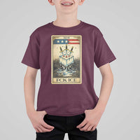Fck Ice T Shirt For Kid Retro Tarot Card FDT Protest Satirical Graphic
