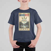 Fck Ice T Shirt For Kid Retro Tarot Card FDT Protest Satirical Graphic