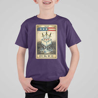 Fck Ice T Shirt For Kid Retro Tarot Card FDT Protest Satirical Graphic