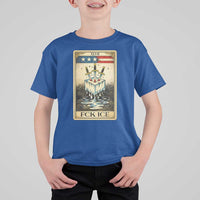 Fck Ice T Shirt For Kid Retro Tarot Card FDT Protest Satirical Graphic