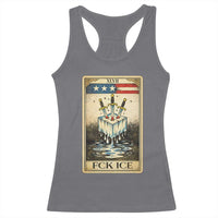Fck Ice Racerback Tank Top Retro Tarot Card FDT Protest Satirical Graphic