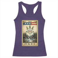 Fck Ice Racerback Tank Top Retro Tarot Card FDT Protest Satirical Graphic