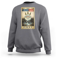 Fck Ice Sweatshirt Retro Tarot Card FDT Protest Satirical Graphic