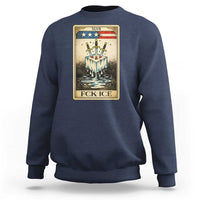 Fck Ice Sweatshirt Retro Tarot Card FDT Protest Satirical Graphic