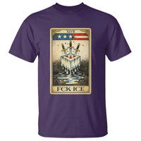 Fck Ice T Shirt Retro Tarot Card FDT Protest Satirical Graphic