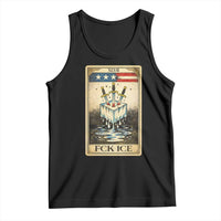 Fck Ice Tank Top Retro Tarot Card FDT Protest Satirical Graphic