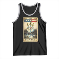 Fck Ice Tank Top Retro Tarot Card FDT Protest Satirical Graphic
