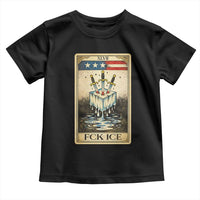 Fck Ice Toddler T Shirt Retro Tarot Card FDT Protest Satirical Graphic
