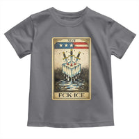 Fck Ice Toddler T Shirt Retro Tarot Card FDT Protest Satirical Graphic