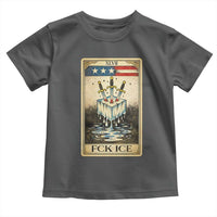 Fck Ice Toddler T Shirt Retro Tarot Card FDT Protest Satirical Graphic