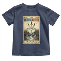 Fck Ice Toddler T Shirt Retro Tarot Card FDT Protest Satirical Graphic