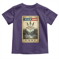 Fck Ice Toddler T Shirt Retro Tarot Card FDT Protest Satirical Graphic